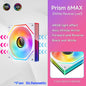 Jungle Leopard Prism 6MAX ARGB CPU Fan 120mm Black White 3 Side Infinity Mirrors PC Cooler Fan 5V 3PIN ARGB Mobo Sync 4PIN PWM