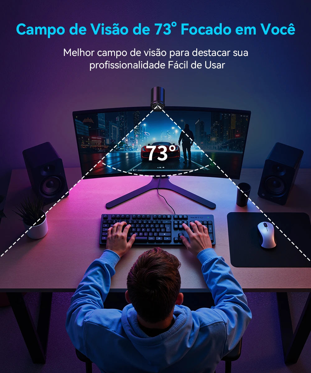 4K Webcam S600 Streaming Camera EMEET USB Camera for PC/Computer/Youtube/VideoChat