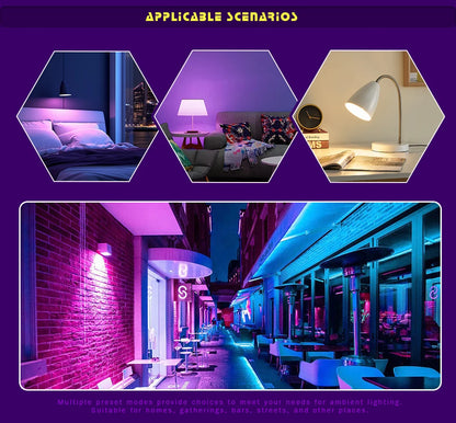 LED RGB Light Bulb AC 220V 230V E27 Bombillas LED 7W IR Remote Control Changeable Colorful RGBW Led Lamp Spotlight Bulb