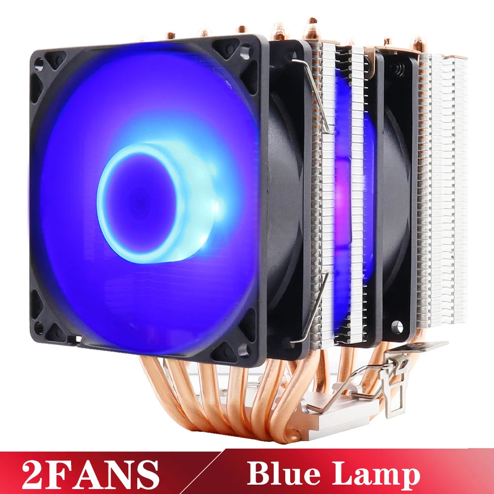 Кулер для процессор 6 трубок радиатор PWM 4PIN 160W для Intel LGA 1150/1151/1155/1200/1700/2011/X79/X99 AM4/AM5