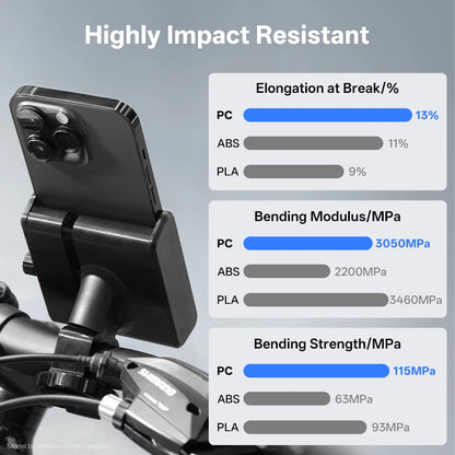ANYCUBIC PC Filament Super Toughness Polycarbonate PLA 3D Printer Printing Filament Resistance 3D Printer Model Materials For S1