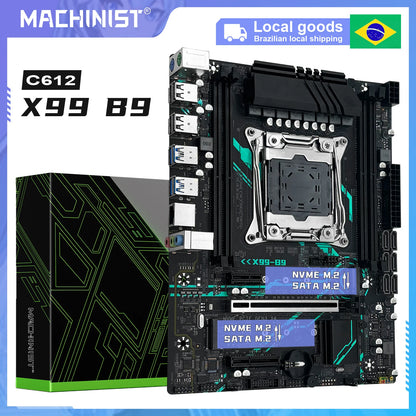 MACHINIST X99 B9 Motherboard LGA 2011-3 support Xeon E5 2660 2680 V4/v3 serie CPU Processor DDR4 RAM Memory NAME M.2 M-ATX