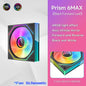 Jungle Leopard Prism 6MAX ARGB CPU Fan 120mm Black White 3 Side Infinity Mirrors PC Cooler Fan 5V 3PIN ARGB Mobo Sync 4PIN PWM