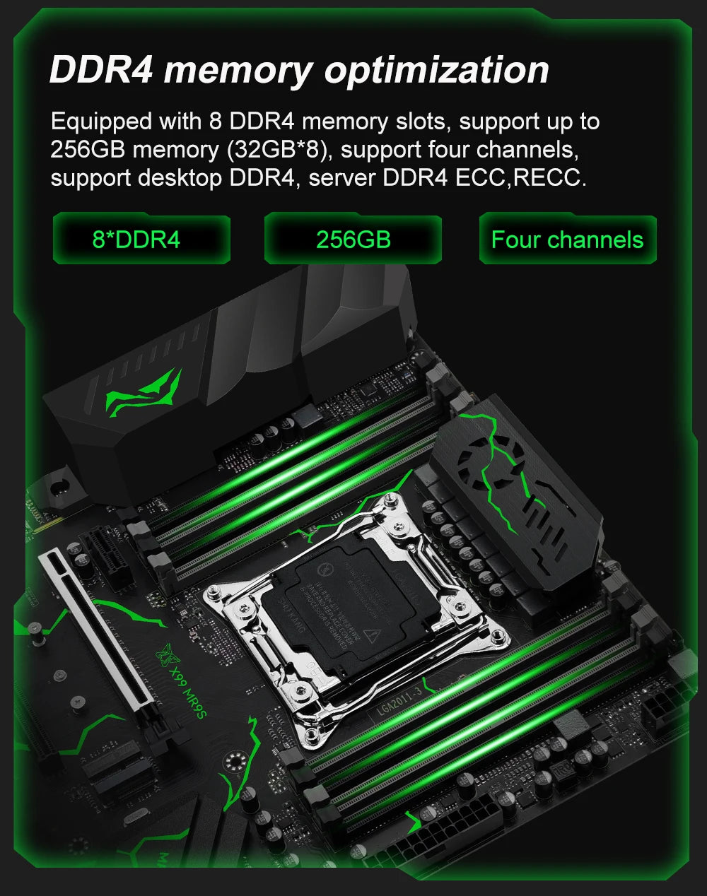MACHINIST X99 Motherboard LGA 2011-3 Support Xeon E5 2667 V3 2697 V4 CPU Processor DDR4 ECC RAM NON-ECC Memory SSD M.2 ATX MR9S