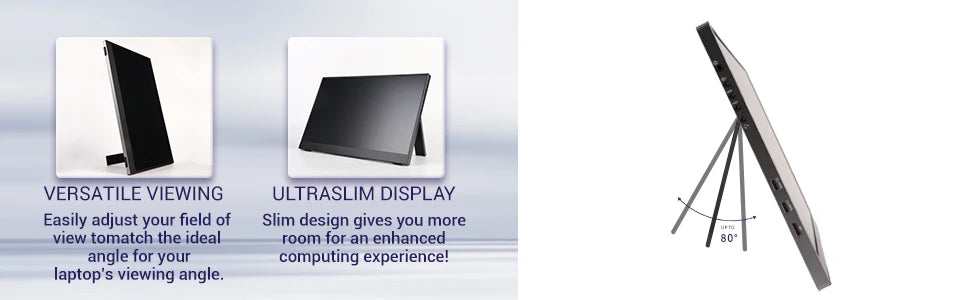 Wireless Portable Monitor 15.6 Inch 1080P FHD Ultra Slim Display WiFi