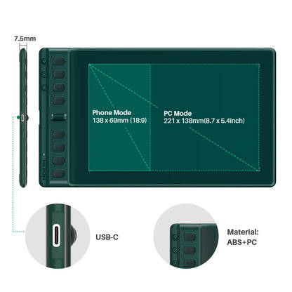Multi-colored Graphics Tablets Huion Inspiroy 2 S/M/L Digital Tablet Professional Design Drawing Tablet Portable Signature Pad