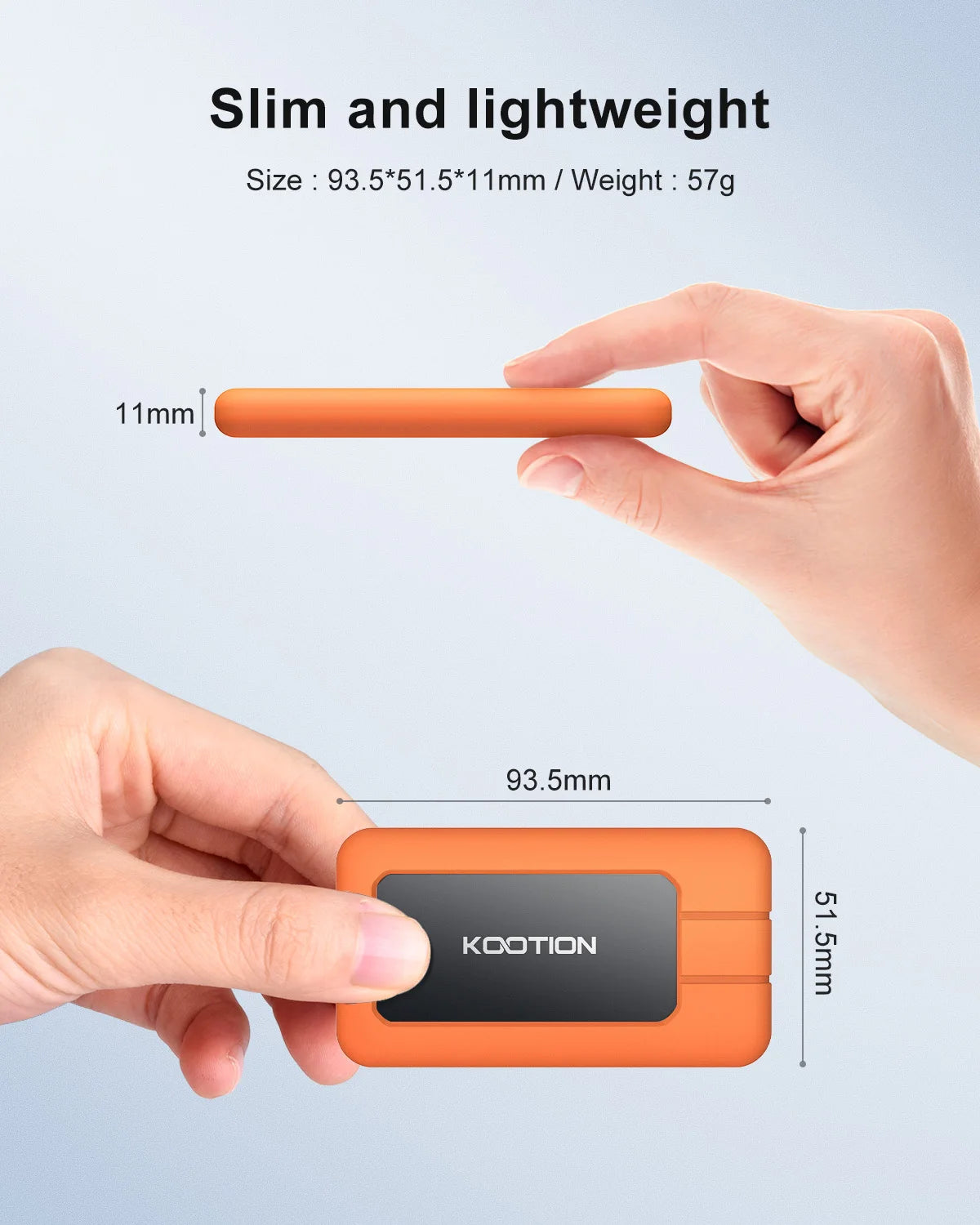 Kootion X1Max Portable SSD 2000MB/s 2TB 1TB 512GB USB3.2 Gen 2x2 External Solid State Drive PSSD for PC PS5 PS4 Laptop Desktop