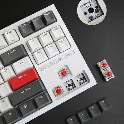RK R87 Brazilian Portuguese Mechanical Keyboard 87 Keys RGB Backlit Hot-Swappable Gaming Keyboard PBT Keycaps RK ROYAL KLUDGE