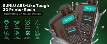 SUNLU 5KG ABS Like Resin 1000G/Bottle 405nm UV Curing Photopolymer Rapid 3D Resin for 2K 4K 6K 8K LCD/DLP/SLA 3D Printers