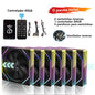 Wovibo PC Computer Cooling Fan 120mm ARGB Infinity Mirror PWM 4Pin 5V 3Pin RGB Branco Preto 12cm Fans Sync