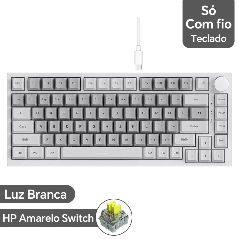 AJAZZ AK820 / AK820 Pro Free shipping for local shipments from Brazil Mechanical Keyboard 82 Keys Gamer Keyboard for Laptop PC