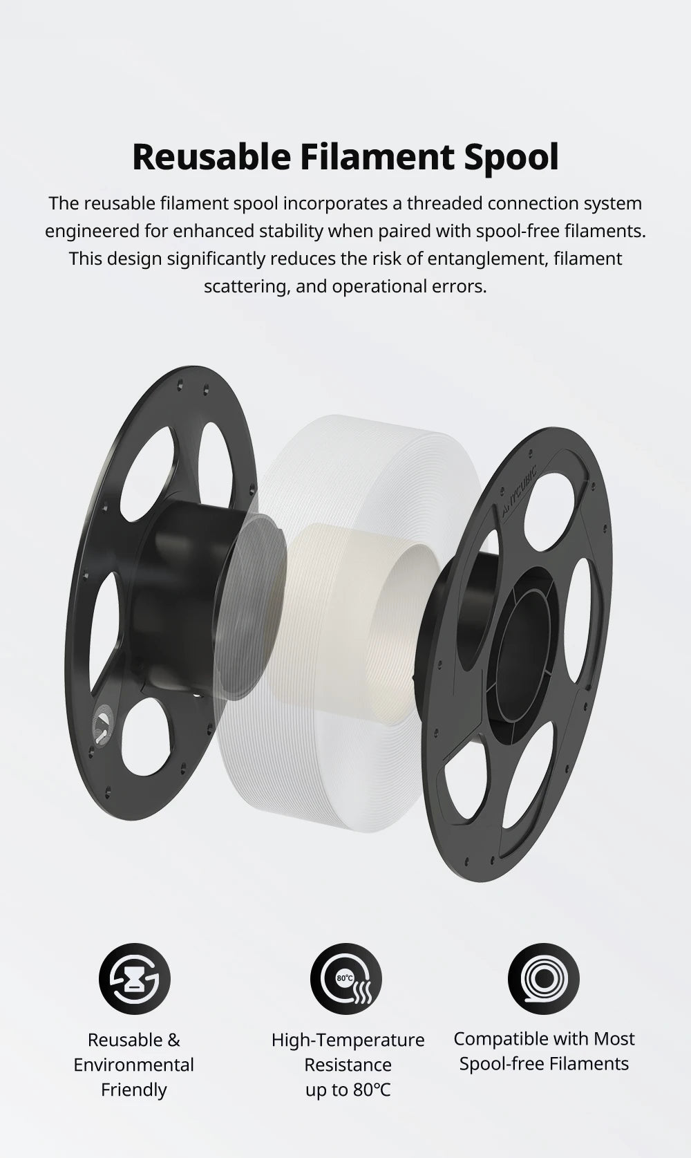 ANYCUBIC PC Filament Super Toughness Polycarbonate PLA 3D Printer Printing Filament Resistance 3D Printer Model Materials For S1