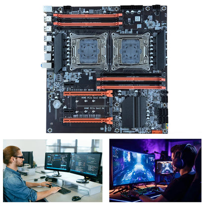 Brazil in Stock MLLSEPlaca-mãe X99 DUAL LGA 2011-3 CPU Socket C612 Mainboard DDR4 M.2 NVME Intel Xeon E Series Kit AI