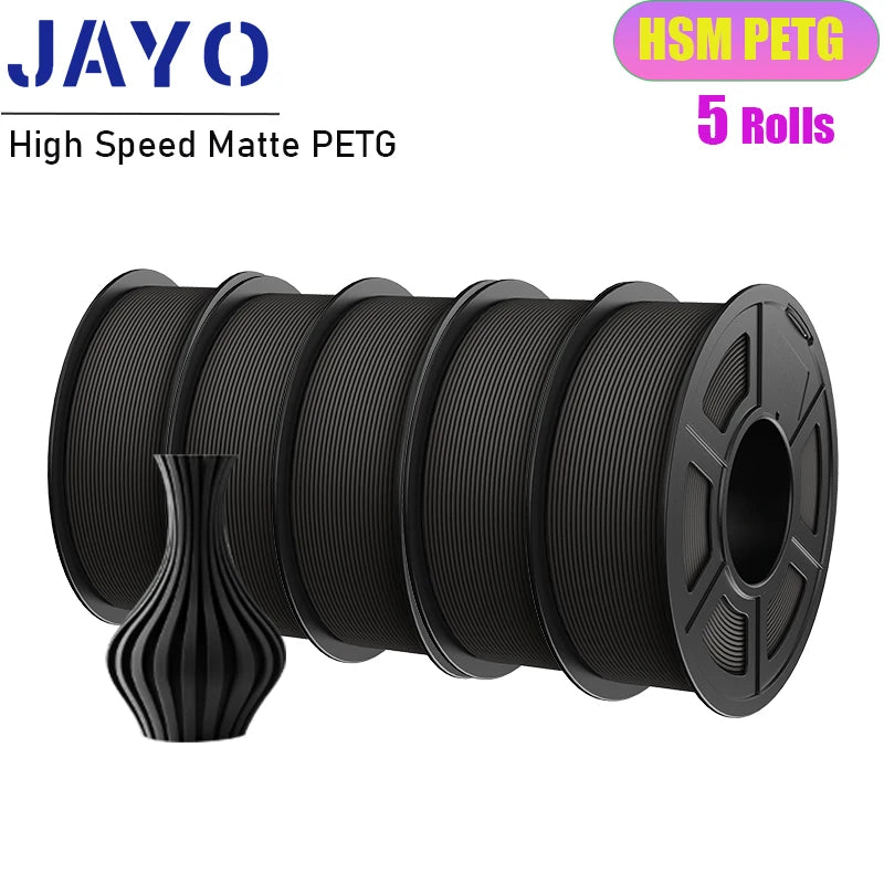 JAYO 5Rolls PLA/PLA Plus/petg/ABS/TPU/PLA meta/PLAYG/HS-PLA 3D Printer Filament 1.75mm FDM 3D Printer Materials for 3D Printer
