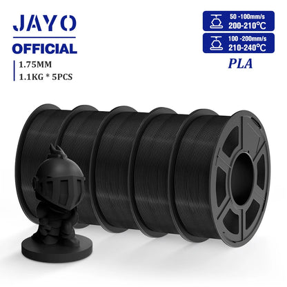 JAYO PLA Filament 1.75MM 5 Rolls/set 3D Printer Filament PLA For FDM 3D Printers Neatly Wound 3D Printing Filament Macaron Color