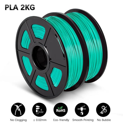 SUNLU Mix-Color 2Roll PLA/PLA Matte/Clear Filament 1.75mm 1kg Spool (2.2lbs) Neatly Wound Filament Fit Most FDM Printer