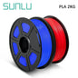 SUNLU Mix-Color 2Roll PLA/PLA Matte/Clear Filament 1.75mm 1kg Spool (2.2lbs) Neatly Wound Filament Fit Most FDM Printer