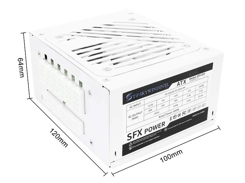 T.F.SKYWINDINTL 600W Mini ITX Solution/Micro ATX/SFX 600W Power Supply Full voltage 94V-264V SFX-T500 power Conversion rate 85%