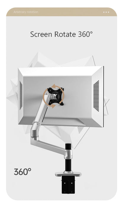 V62CT Aluminum Alloy Desktop Mount Dual Use 17-27 inch Monitor Support 17 inch Laptop Holder Mechanical Spring Arm