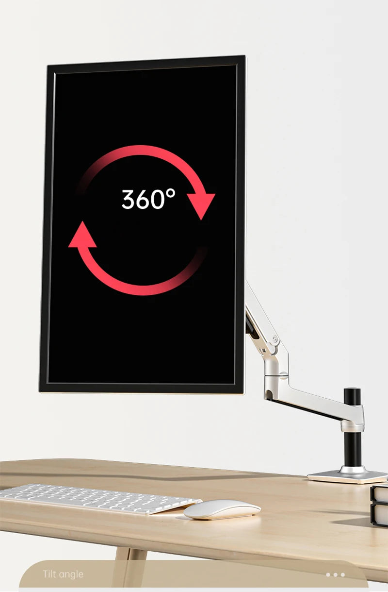 V63W / XSJ8013W Wall Mount Aluminum Ultra Long Mechanical Spring Arm Monitor Support Full Motion Monitor Holder Mount Bracket