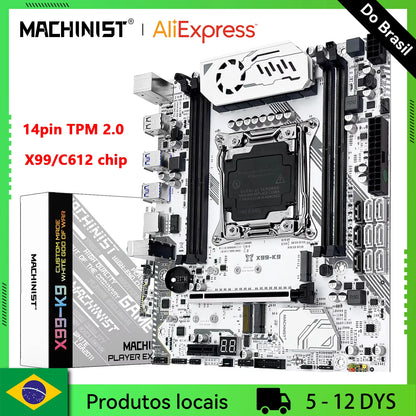 MACHINIST X99 K9 Motherboard C612 Chip Supports TPM 2.0 LGA 2011-3 CPU Four Channel DDR4 RAM PCIE3.0 USB3.0 for Desktop Host