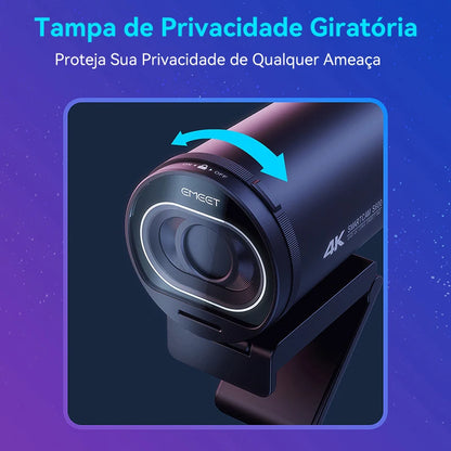 4K Webcam S600 Streaming Camera EMEET USB Camera for PC/Computer/Youtube/VideoChat