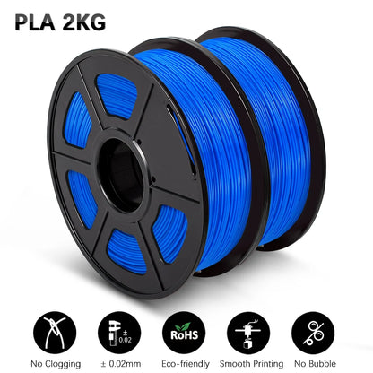 SUNLU Mix-Color 2Roll PLA/PLA Matte/Clear Filament 1.75mm 1kg Spool (2.2lbs) Neatly Wound Filament Fit Most FDM Printer