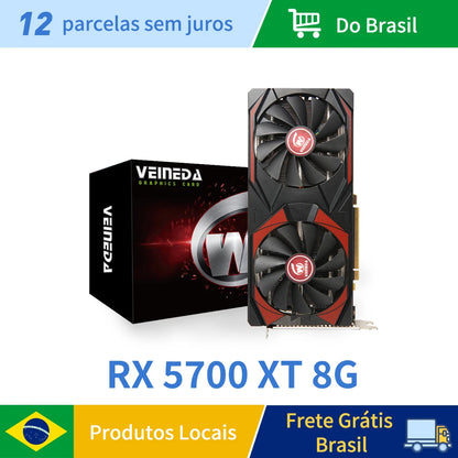 Veineda RX 5700XT 8GB Graphics Card GPU GDDR6 256Bit 8pin+6pin  7nm DP*3 HDMI*1  Video Card Support Desktop CPU placa de video