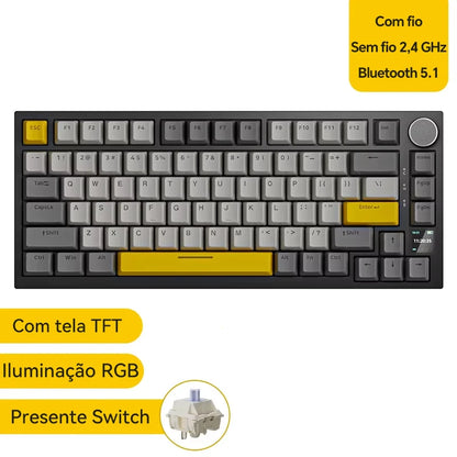 AJAZZ AK820 / AK820 Pro Free shipping for local shipments from Brazil Mechanical Keyboard 82 Keys Gamer Keyboard for Laptop PC