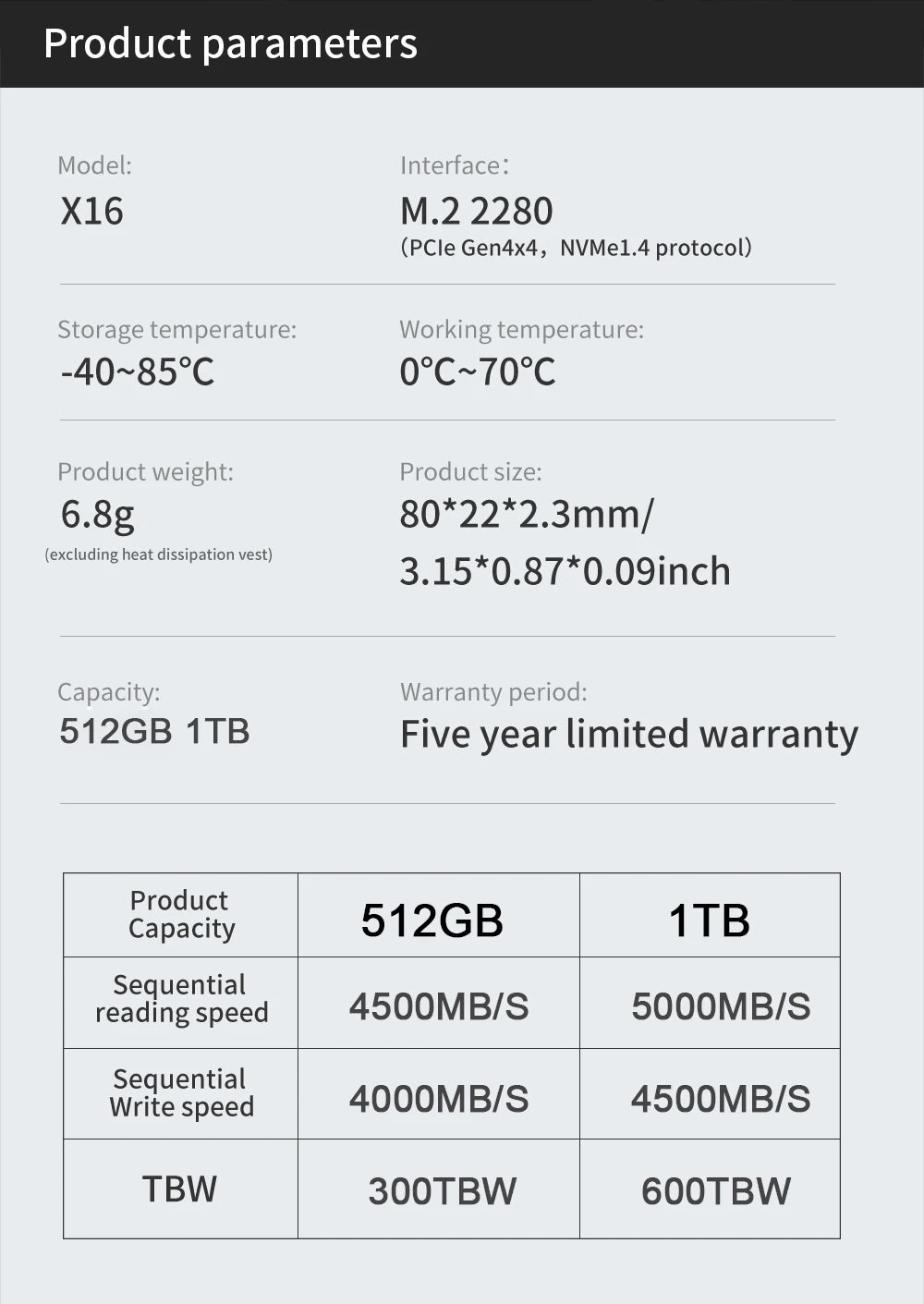 KOOTION X16 SSD Nvme M2 512GB 1TB 2TB Gen4 Nvme SSD Hard Disk M.2 2280 PCIe 4.0x4 Internal Solid State Drive for Laptop Desktop