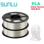 SUNLU Mix-Color 2Roll PLA/PLA Matte/Clear Filament 1.75mm 1kg Spool (2.2lbs) Neatly Wound Filament Fit Most FDM Printer