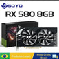 SOYO Graphics Cards AMD Radeon RX580 2048SP 8G GDDR5 256bit DVI DP Video Gaming Card Desktop Computer components GPU RX 580