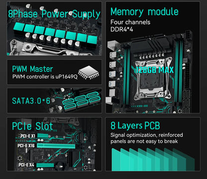 MACHINIST X99 B9 Motherboard LGA 2011-3 support Xeon E5 2660 2680 V4/v3 serie CPU Processor DDR4 RAM Memory NAME M.2 M-ATX