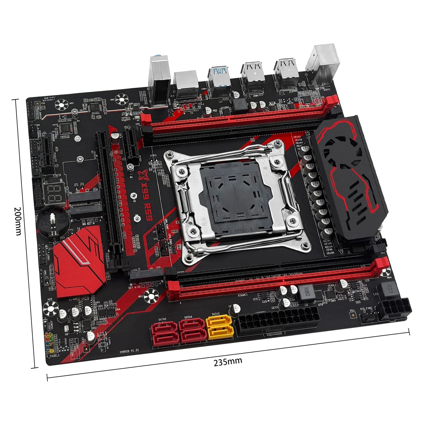MACHINIST X99 RS9 Motherboard Support Xeon E5 V3/V4 LGA 2011-3 CPU And DDR4 RAM Four channel and NVME M.2 Slot USB3.0