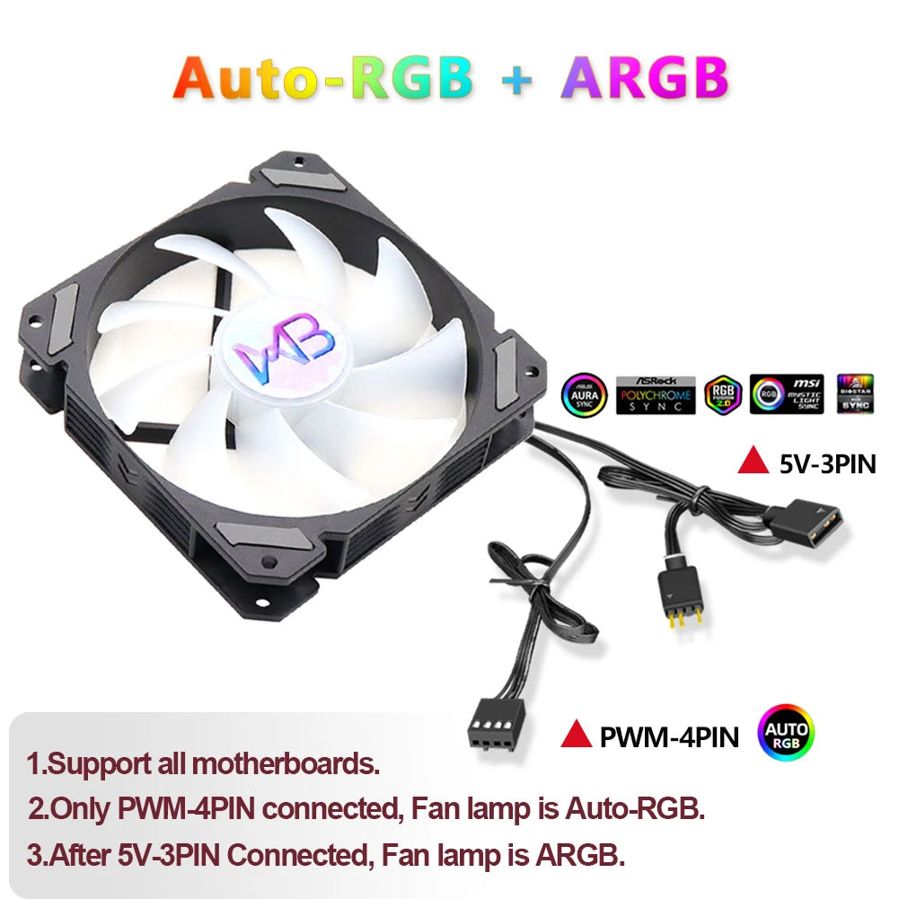 4 Heat Pipes CPU Cooler PWM 4PIN 120mm Fan Radiator for Intel LGA 1150 1151 1155 1200 1700 2011 AMD AM4 ARGB Refrigerador De