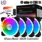 Wovibo 120mm Fan Ventilador Rgb Caso Ventiladores Argb Mudo Cooler Computador 6pin Refrigeração 12cm Ventilador
