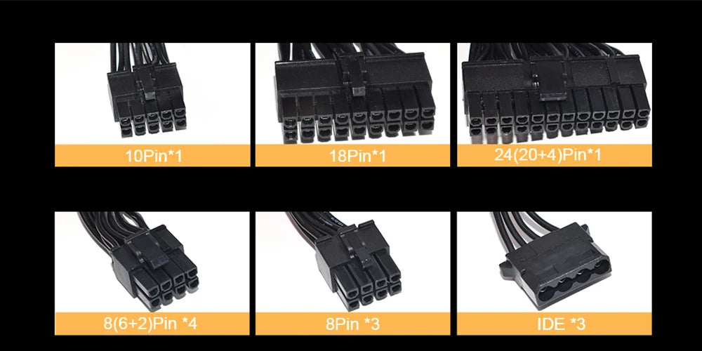 Full Modular ATX 850W 80Plus Gold 20+4Pin 12V Professional E-Sports Video Game Computer PSU For PC Desktop Power Supply