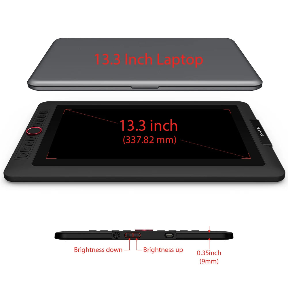 XPPen Artist 13.3 Pro V2 Graphics Tablet Drawing Monitor 13.3" Pen Display Animation Art Design Battery-free Stylus 16K Levels