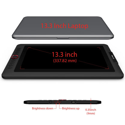XPPen Artist 13.3 Pro V2 Graphics Tablet Drawing Monitor 13.3" Pen Display Animation Art Design Battery-free Stylus 16K Levels