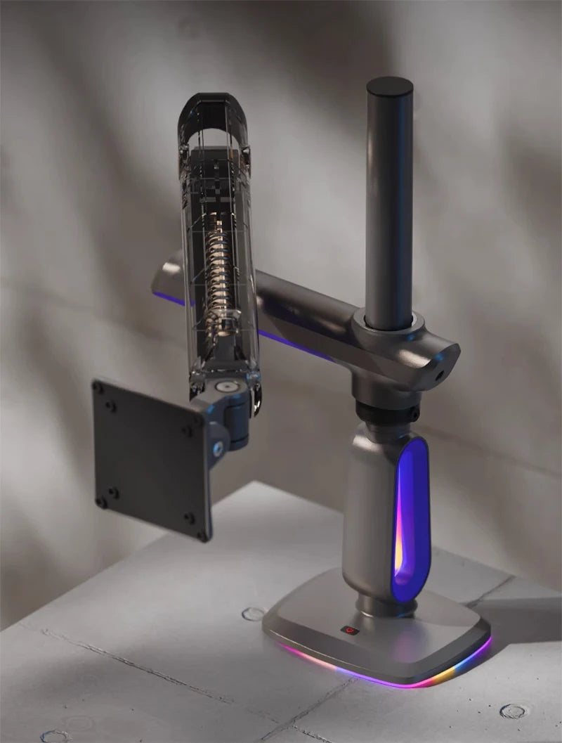 NB F7 E7 Gaming Monitor Arm 32-60 Inch Curved Arc Screen Desktop 2-20kgs Ultra Wide Monitor Holder Mount with RGB Light