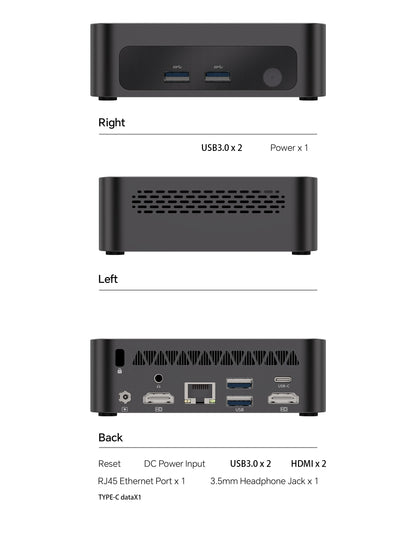 SOYO Mini PC Y5AIR Intel i5 4250U & Y5PLUS i7 4600U CPU 8G RAM 128G ROM VGA USB3.0 M.2 Win11Pro Desktop Computer WiFi BT4.2