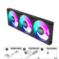 Wovibo Wireless Splicing 120mm Uni Fan Cabless Cooling Fans Cooler PWM 4PIN 5V ARGB RGB PC Computer Case Fans 12cm