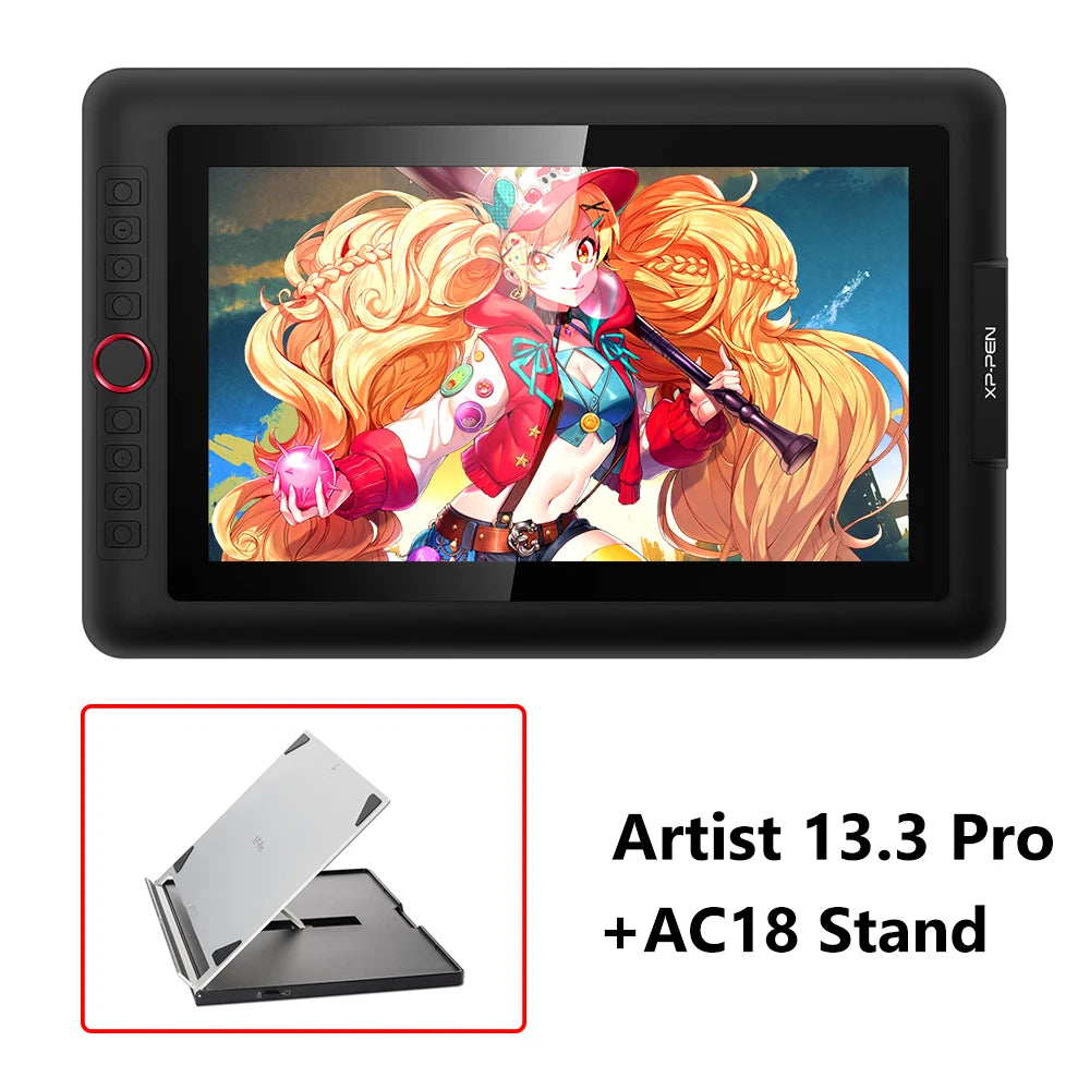 XPPen Artist 13.3 Pro V2 Graphics Tablet Drawing Monitor 13.3" Pen Display Animation Art Design Battery-free Stylus 16K Levels