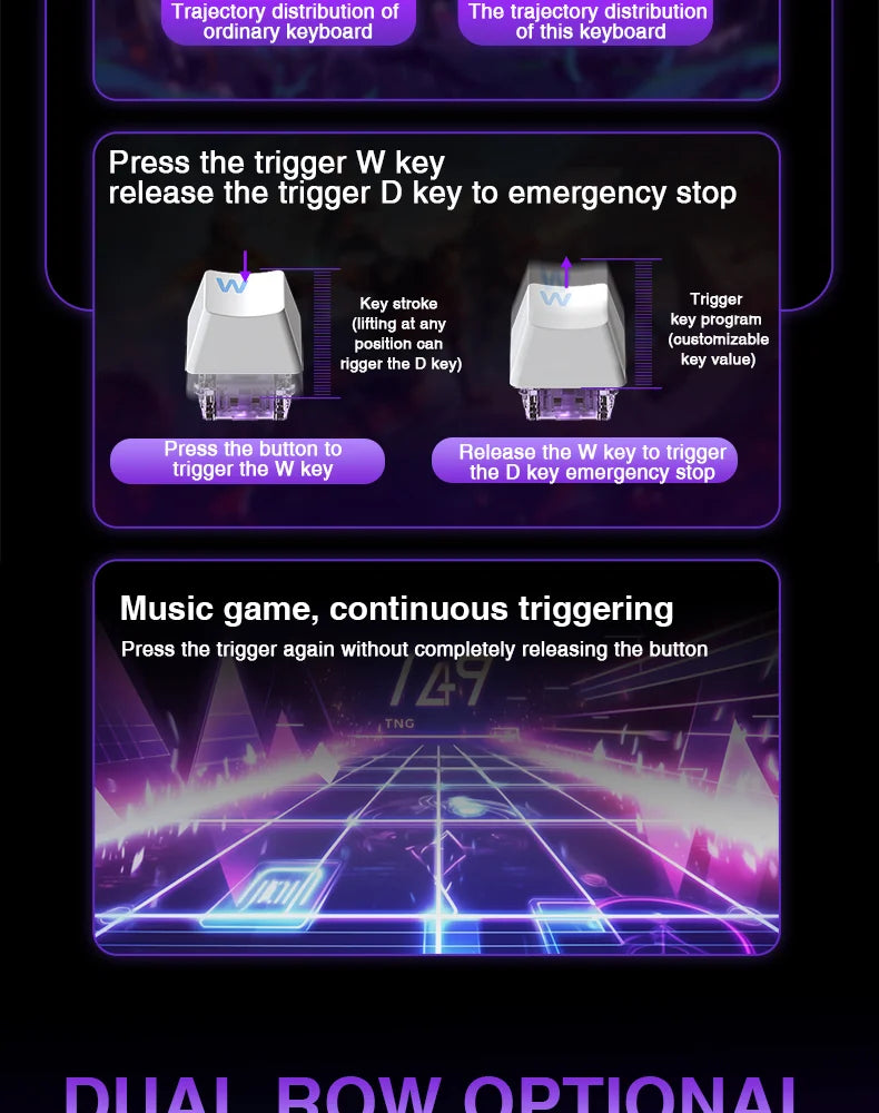 AULA WIN60 Magnetic Switch Keyboard Rapid Trigger 8K Return RGB Hotswap 60% Custom Gaming Keyboard