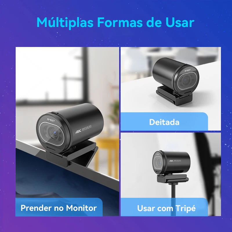 4K Webcam S600 Streaming Camera EMEET USB Camera for PC/Computer/Youtube/VideoChat