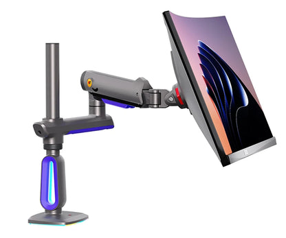NB F7 E7 Gaming Monitor Arm 32-60 Inch Curved Arc Screen Desktop 2-20kgs Ultra Wide Monitor Holder Mount with RGB Light