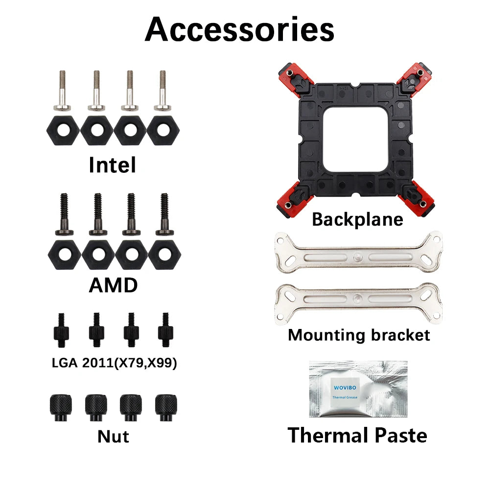 4 Heat Pipes CPU Cooler PWM 4PIN 120mm Fan Radiator for Intel LGA 1150 1151 1155 1200 1700 2011 AMD AM4 ARGB Refrigerador De