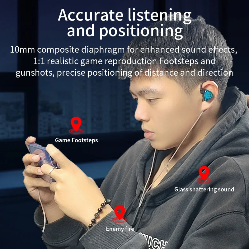 3-meter wired gaming headset with 3.5mm angled plug and Hi-Fi sound quality