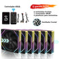 Wovibo PC Computer Cooling Fan 120mm ARGB Infinity Mirror PWM 4Pin 5V 3Pin RGB Branco Preto 12cm Fans Sync