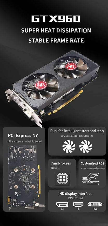 Veineda Video Card GTX 960  4GB 128Bit GDDR5  placa de video Graphics Cards placa grafica GTX960 display carddeo Card